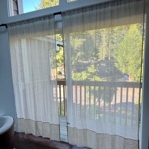 Pottery Barn Belgian Flax Sheer Curtain